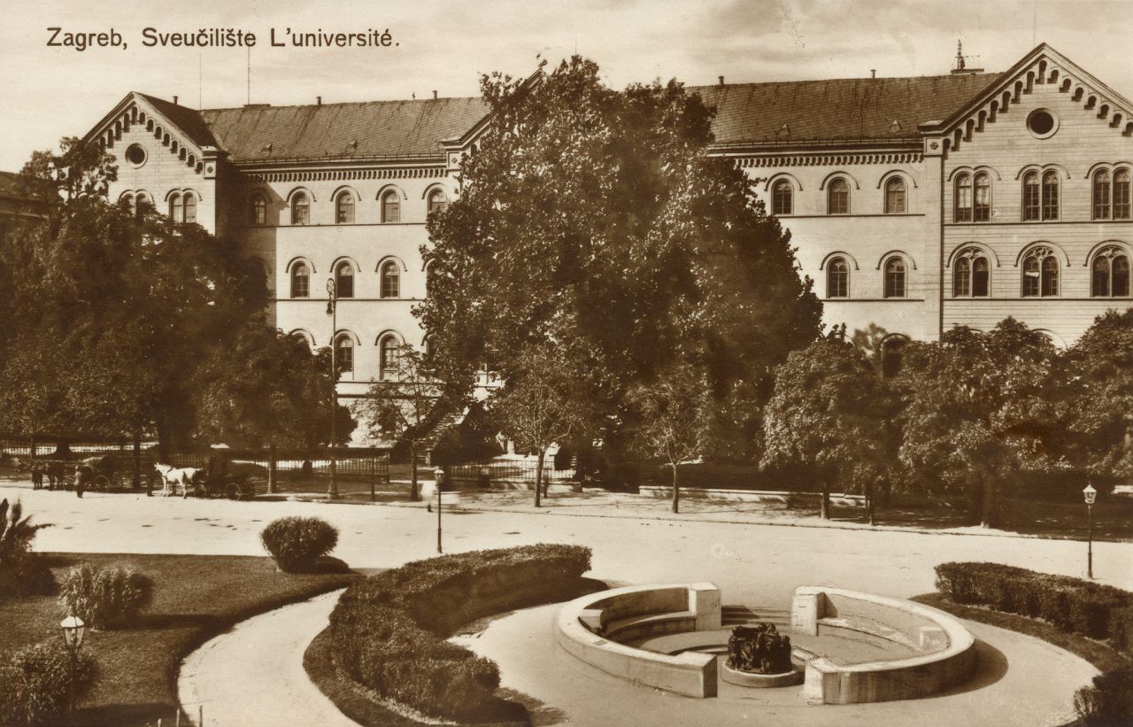 Zgrada Sveučilišta, Trg kralja Aleksandra (današnji Trg Republike Hrvatske), oko 1935. godine